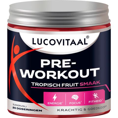 Lucovitaal Pre-Workout Tropisch Fruit 200 gram