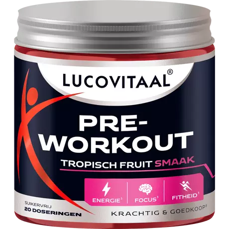 Lucovitaal Pre-Workout Tropisch Fruit 200 gram
