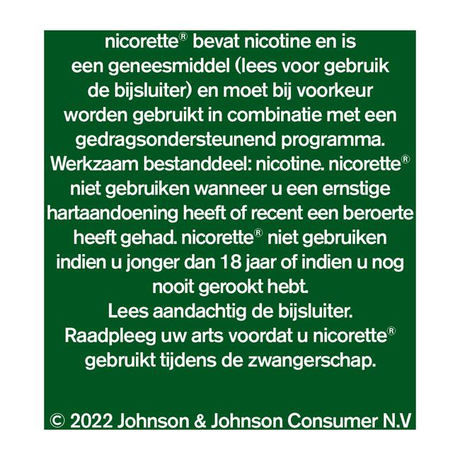 Nicorette 4 mg Menthol Mint Kauwgom