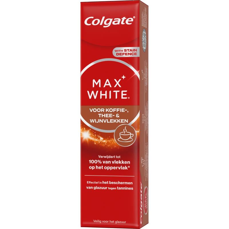 Colgate Max White for Coffee, Tea and Wine Stains Tandpasta 75 ML