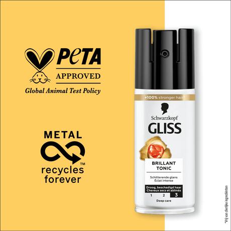 Gliss Kur brilliant tonic droog beschadigd haar
