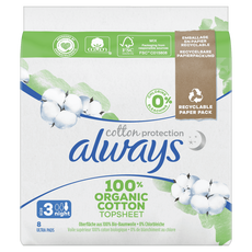 Always Cotton Protection Maandverband Night Met Vleugels 8 Stuks
