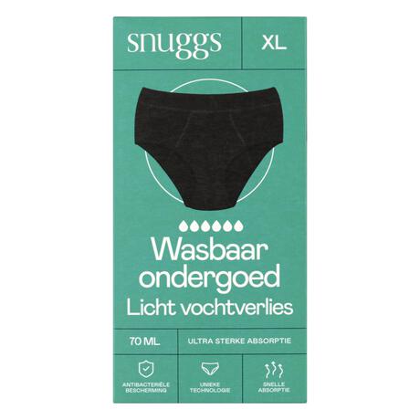 Snuggs Incontinentieondergoed Zwart Maat XL