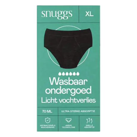 Snuggs Incontinentieondergoed Zwart Maat XL