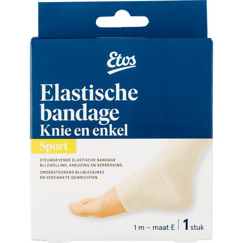 Etos Sport Elastische bandage Knie en enkel Wit