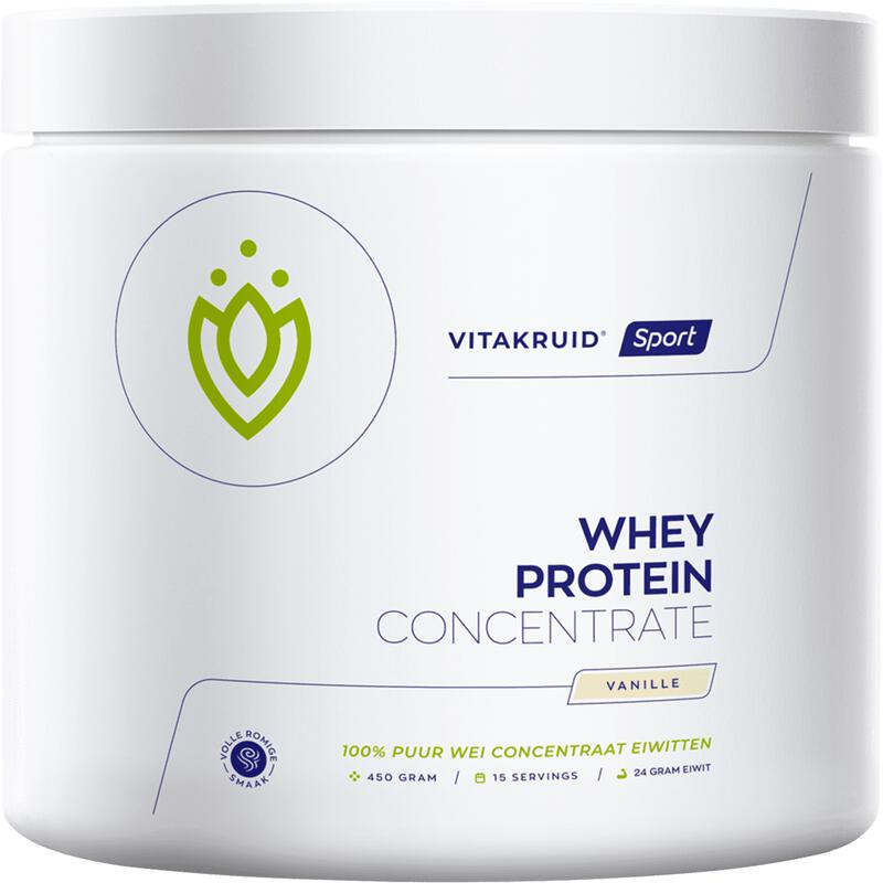 Vitakruid Whey Prote�nepoeder Vanille 450 gram