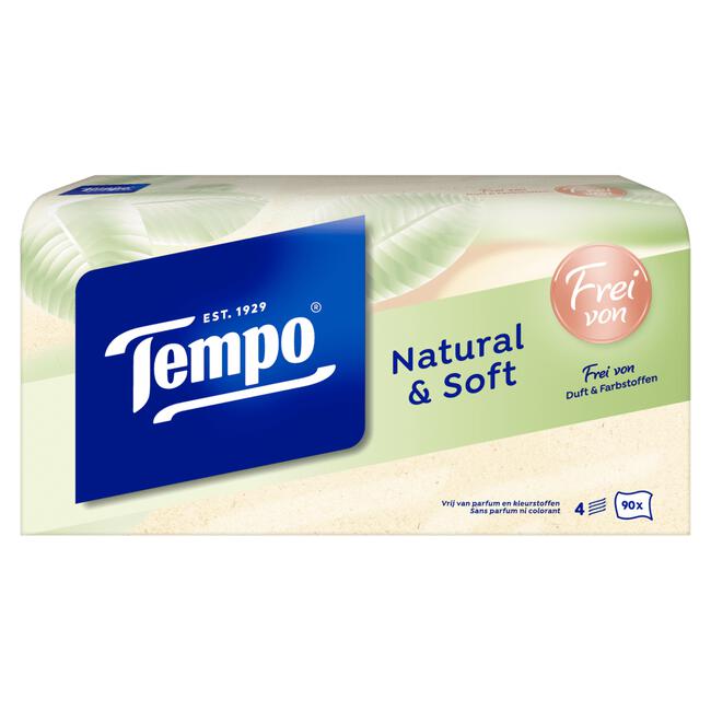 Tempo Natural & Soft Box 90 stuks