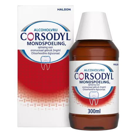 Corsodyl Mondspoeling Kortdurende Toepassing bij Tandvleesontsteking 300 ML