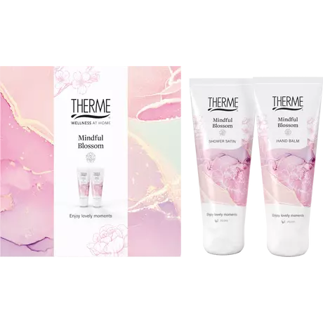 Therme Mindful Blossom Hand Balm + Shower Satin 75ml Geschenkset