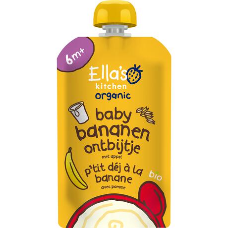 Ella's Kitchen Baby Bananen Ontbijtje Bio Knijpfruit 6+ Maanden 100 GR