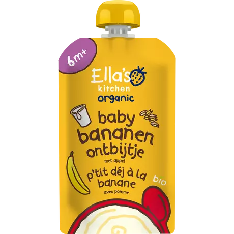 Ella's Kitchen Bio Knijpfruit Baby Bananen Ontbijtje 6+ Maanden 100 gram