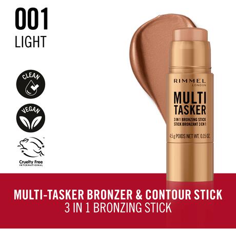 Rimmel Multi-Tasker Bronzer & Contour Stick 001 Light