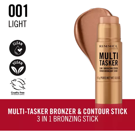 Rimmel London Multi-Tasker Bronzer & Contour Stick 001 Light