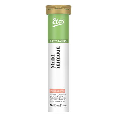 Etos Multi Vitamine Immuun Mandarijnsmaak Bruistablet 20 stuks