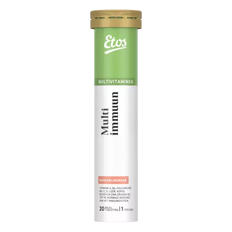Etos Multi Vitamine Immuun Mandarijnsmaak Bruistablet 20 stuks