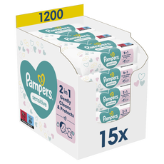 Pampers Sensitive Billendoekjes 15x80 Stuks
