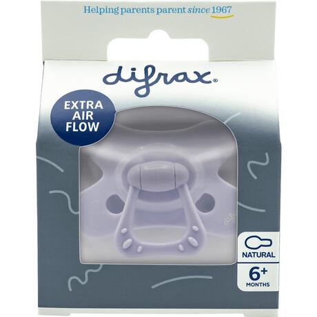 Difrax Fopspeen Natural 6 Maanden Paars BPA-vrij