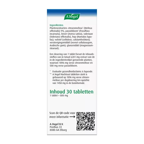 A.Vogel Nachtrust Sterk Tabletten 30 stuks