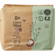 Etos Puur & Zacht Luiers Mini Maat 2 3-6 kg 34 stuks