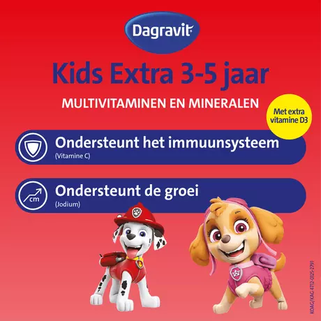 Dagravit Kids Xtra Paw Patrol 3-5 jaar 60 Gummies