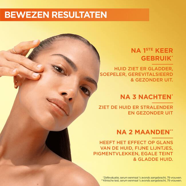 Garnier Skinactive 10% Pure Vitamine C* Anti-Pigmentvlekken Nachtserum met Hyaluronzuur 30 ML