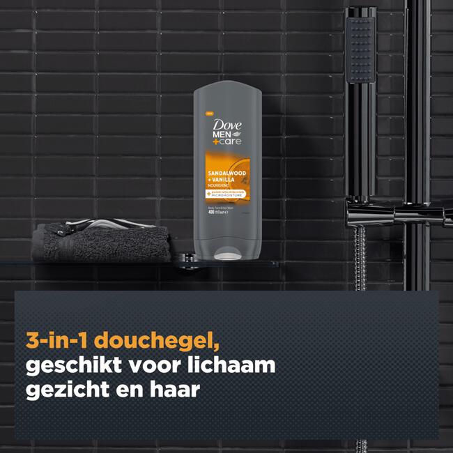 Dove Men+Care Sandalwood & Vanilla Showergel 400 ml