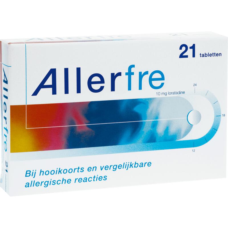 Allerfre Antihooikoorts Loratadine 10 MG Tabletten 21 Stuks