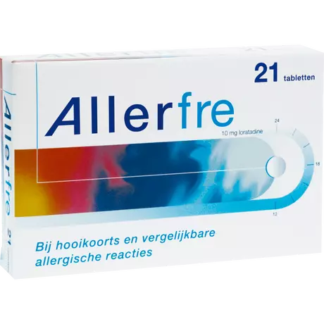 Allerfre Antihooikoorts Loratadine 10 MG Tabletten 21 Stuks