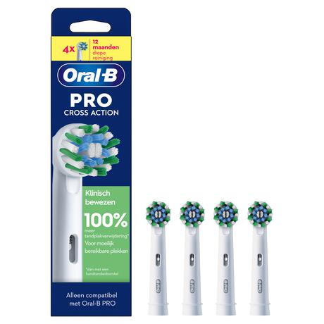 Oral-B Cross Action Opzetborstels Wit 4 Stuks