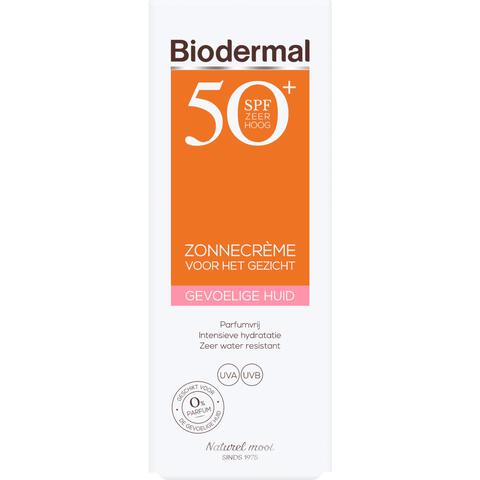 Biodermal Gevoelige Huid Gezicht Zonnecrème SPF 50+ 50 ML