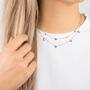 BiSjU Jewellery Ketting met Rond Slot aan Voorkant Silver Plated - Stainless Steel
