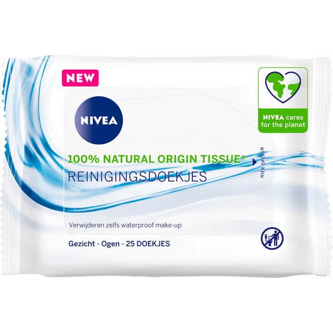 NIVEA 3-in-1 Verfrissende Reinigingsdoekjes 25 stuks