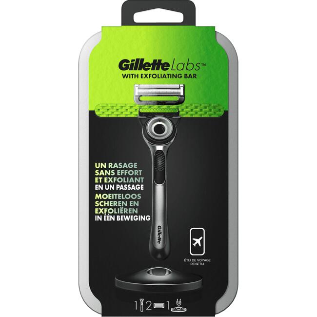 GilletteLabs Scheersysteem 1 Handvat Met 2 Navulmesjes En Reisetui