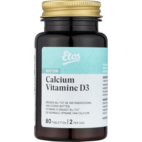 Etos Calcium Vitamine D3 Tabletten 80 stuks
