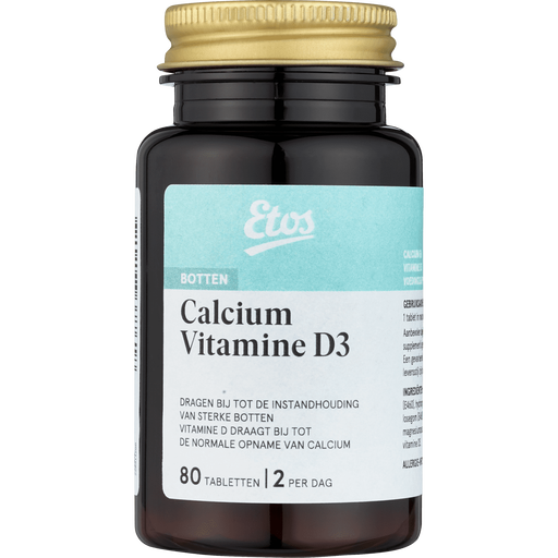 Etos Vitamine D3 Calcium Tabletten 80 stuks