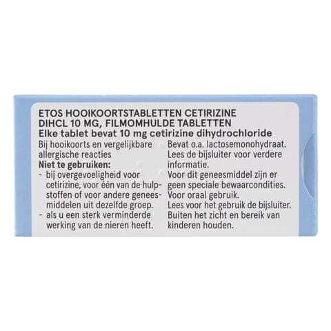 Etos Hooikoortstabletten Cetirizine diHCI 10 mg 10 stuks