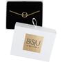 BiSjU Jewellery Armband met Zwarte Natuursteen Gold Plated