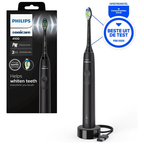 Philips Sonicare 4100 Elektrische Tandenborstel Zwart - HX3681/54