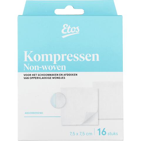 Etos Gaaskompressen 7,5 x 7,5 16 stuks