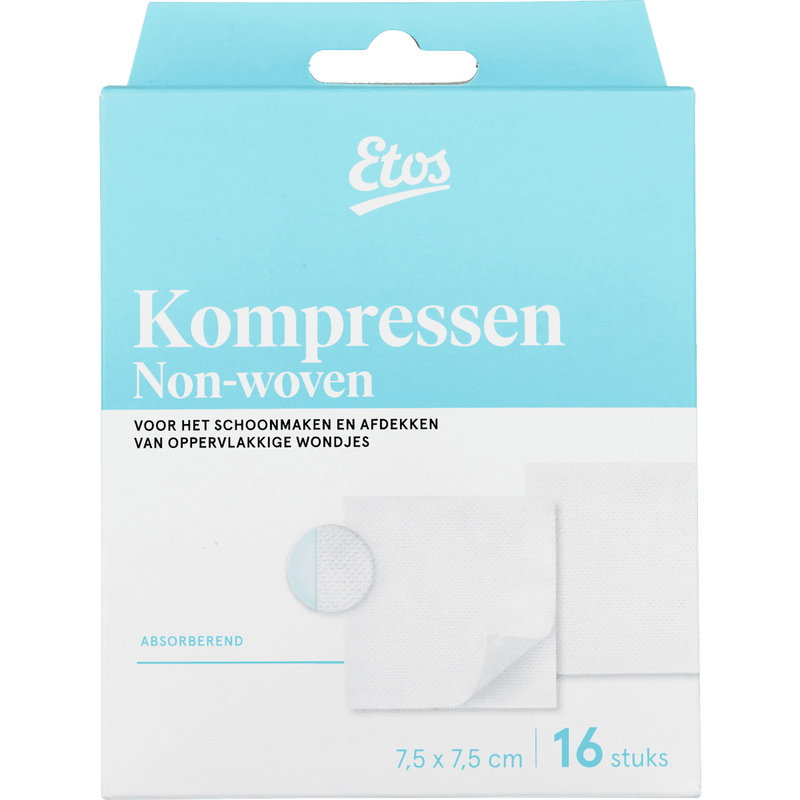 Etos Gaaskompressen 7,5 x 7,5 16 stuks