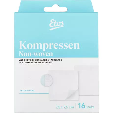 Etos Gaaskompressen 7,5 x 7,5 16 stuks