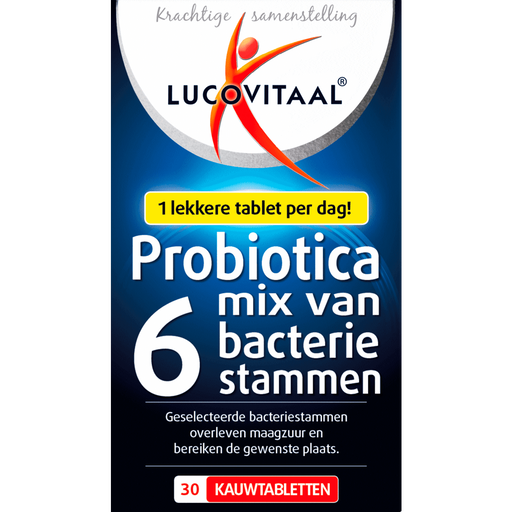 Lucovitaal Probiotica Mix 6 Bacterie Stammen Kauwtabletten 30 stuks
