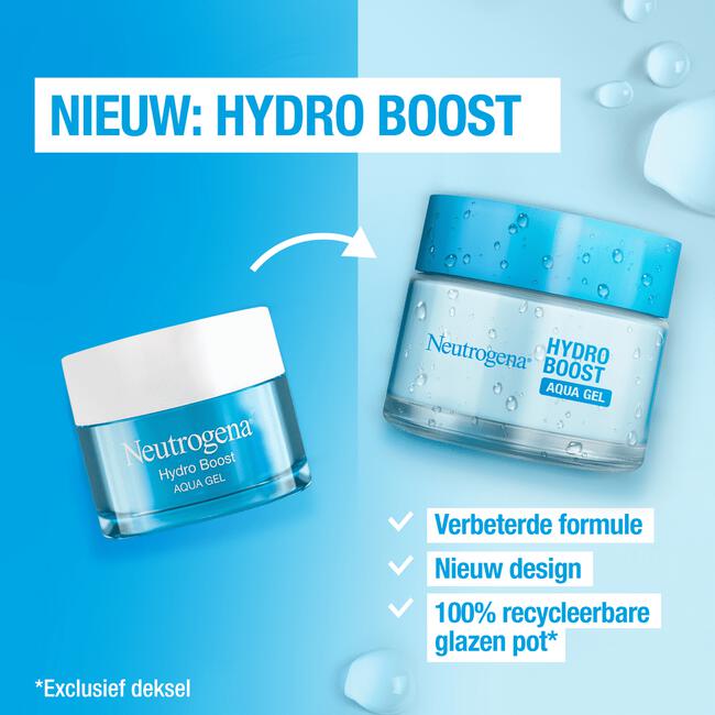 Neutrogena® Hydro Boost Aqua Gel, vochtinbrengende gel, vochtinbrengende crème, normale en gemengde huid, olievrij, 50 ml