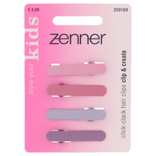 Zenner Klik-klak haarspeld kids 4x