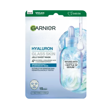 Garnier Hyaluron Glass Skin Jelly Sheet Mask