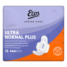 Etos period care ultra normal plus maandverband 16 stuks