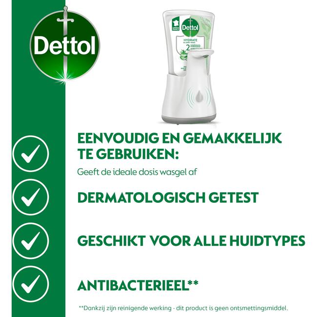 Dettol No Touch Zeepdispenser Met Aloë Vera Handzeep Navulling 250 ML