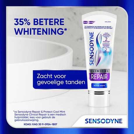 Sensodyne Clinical Repair Active White Tandpasta - 75ML