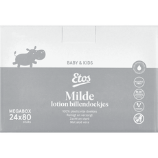 Etos Baby Lotion Billendoekjes Mild Plasticvrij Megabox 24x80 stuks