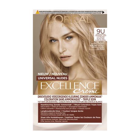 L'Oréal Paris Excellence Universal Nudes Permanente Haarverf 9U Zeer Lichtblond